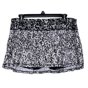 Lululemon Pace Rival Skirt Women's Size 10 Mid-rise Chirasu Black/Alpine White